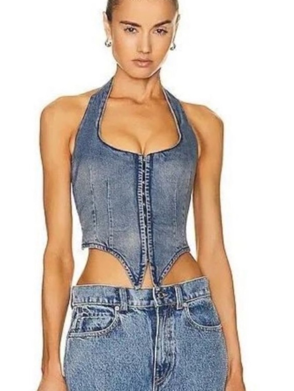 Miaou denim corset